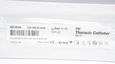 Atrium 8036 PVC Thoracic Cath. 36FR (x)